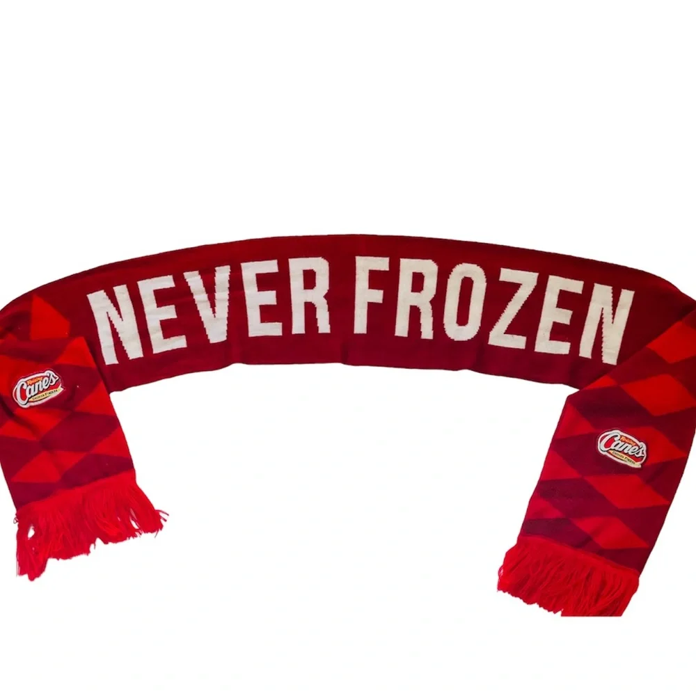 RAISING CANES Womens Mens Scarf Christmas Chicken Fast food Red Knit Unisex - Picture 4 of 8